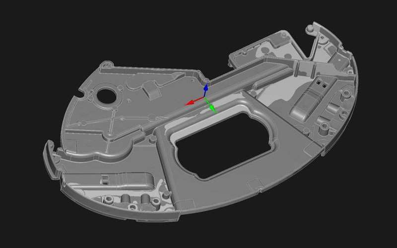 CAD and 3D scan data being used for industrial inspection
