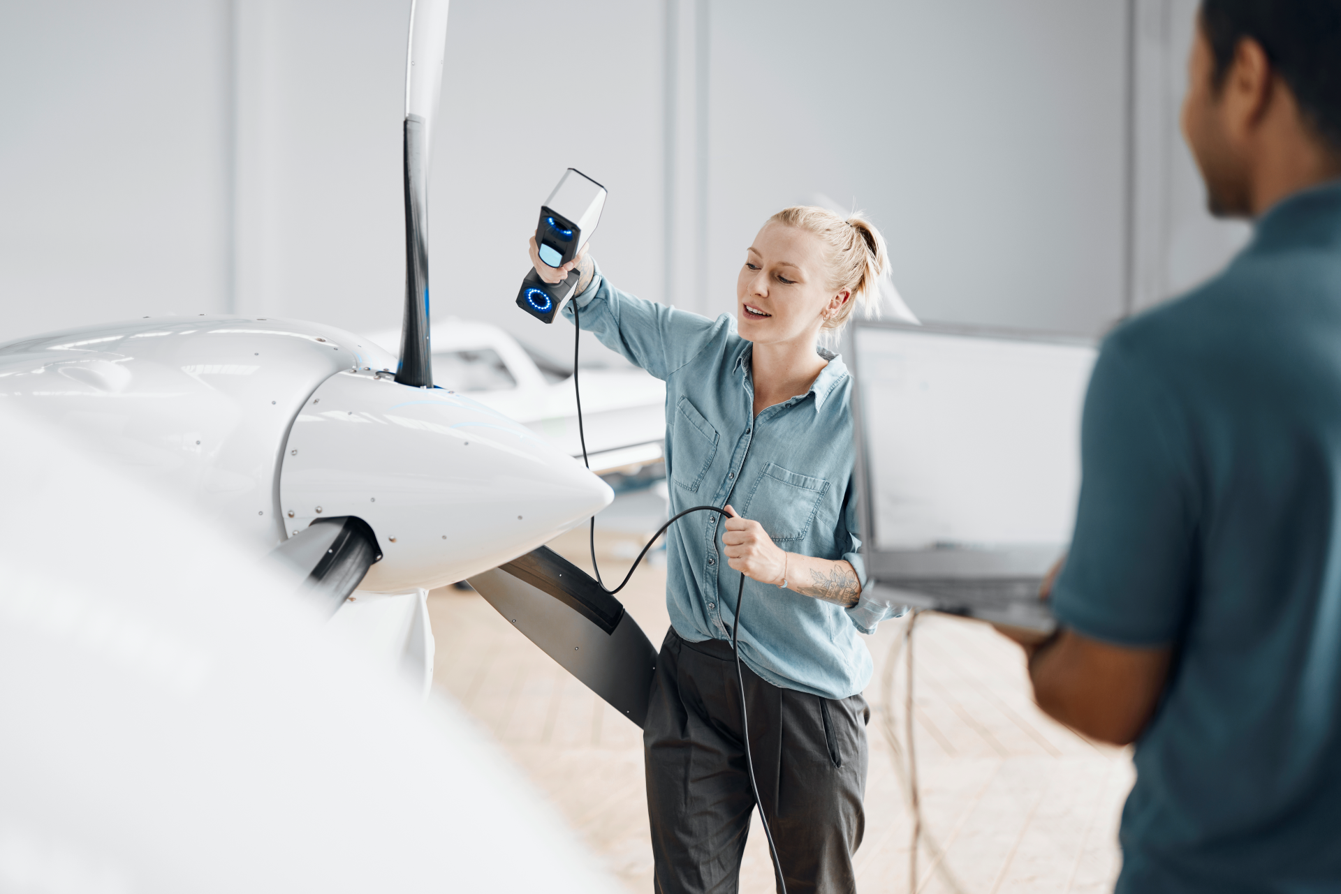 3D scanning of an aerospace component